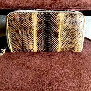 Faux snake skin wallet/clutch